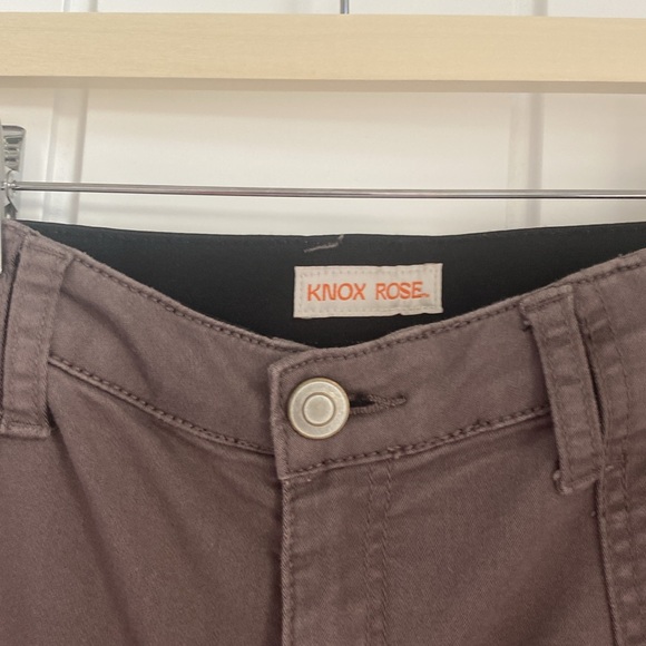 Knox Rose, cropped, stretch khakis, soft taupe/light brown in colour. - Picture 2 of 5